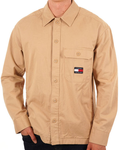 Tommy Jeans – Essential – Überhemd in Tawny Sand