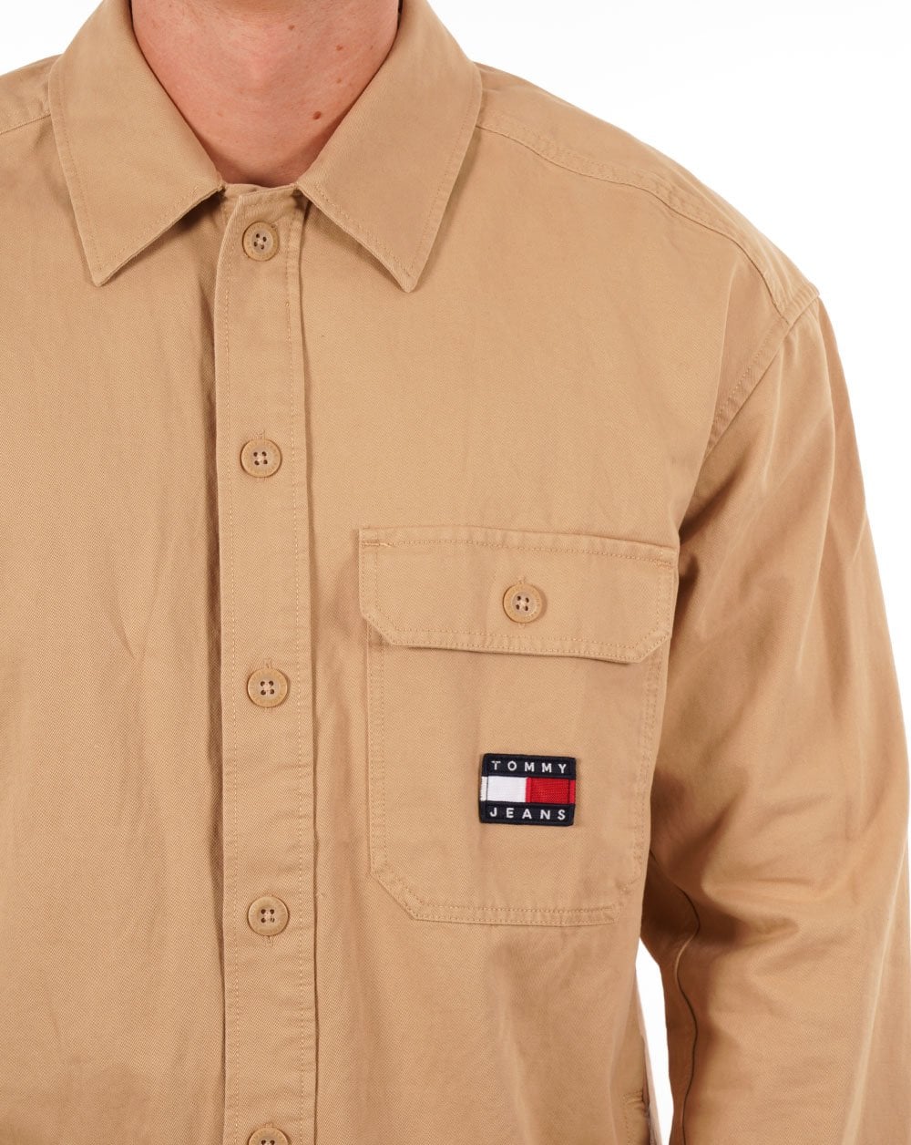 Tommy Jeans – Essential – Überhemd in Tawny Sand