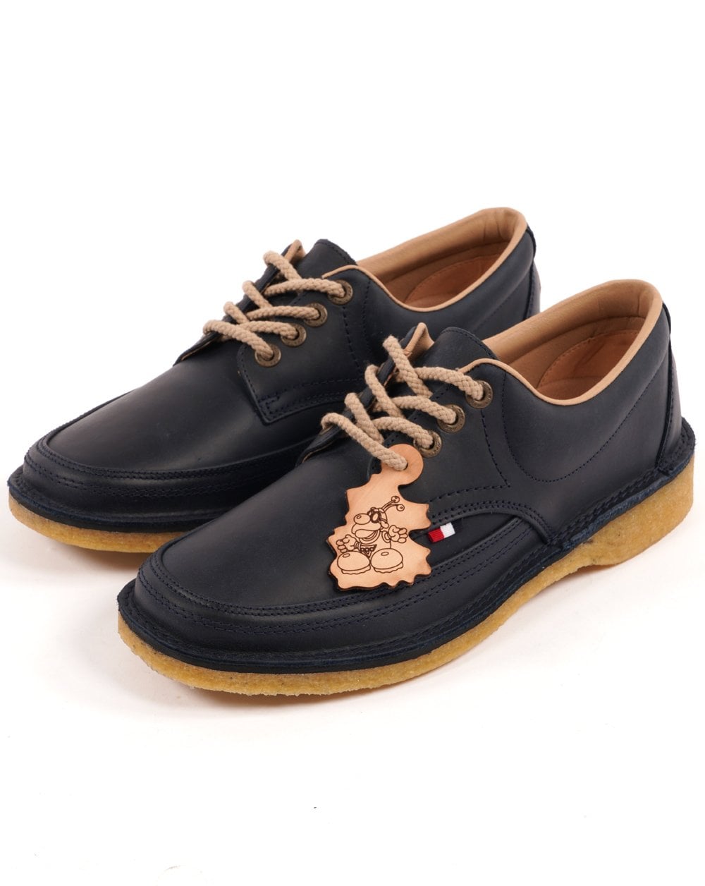 Pod Bolan Schuhe aus geöltem Leder, Marineblau