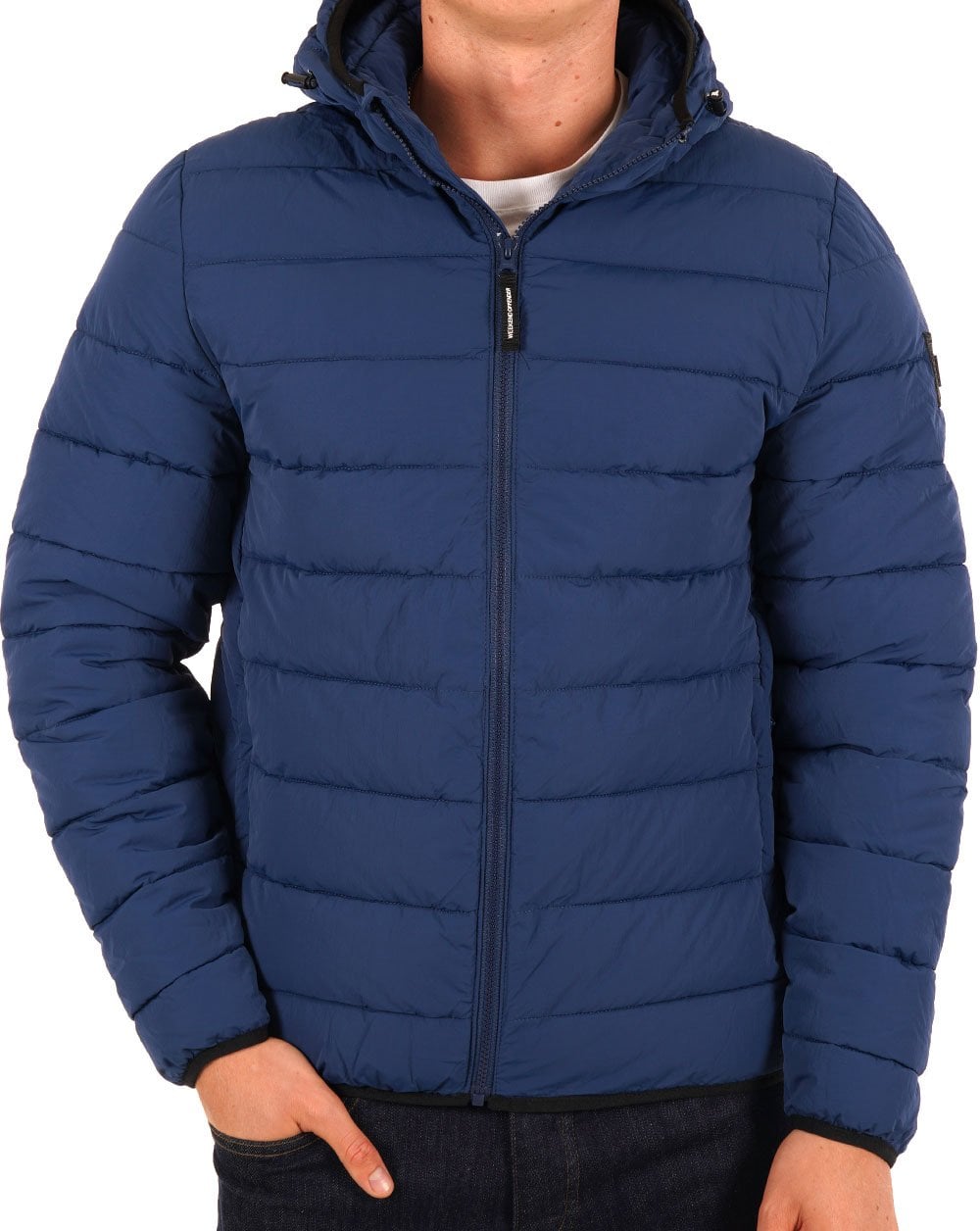 Weekend Offender La Guardia Wattierte Jacke Petrolblau