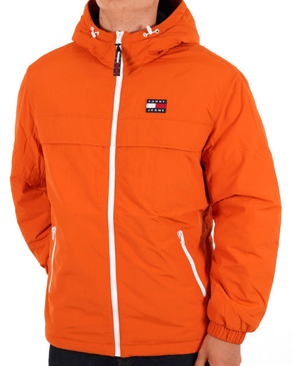 Tommy Jeans – Chicago – Gepolsterte Windjacke in Orange