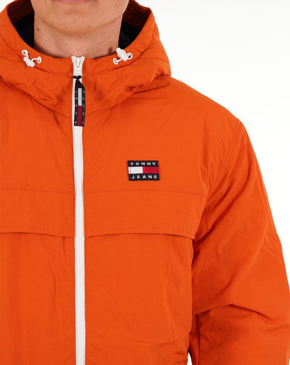 Tommy Jeans – Chicago – Gepolsterte Windjacke in Orange