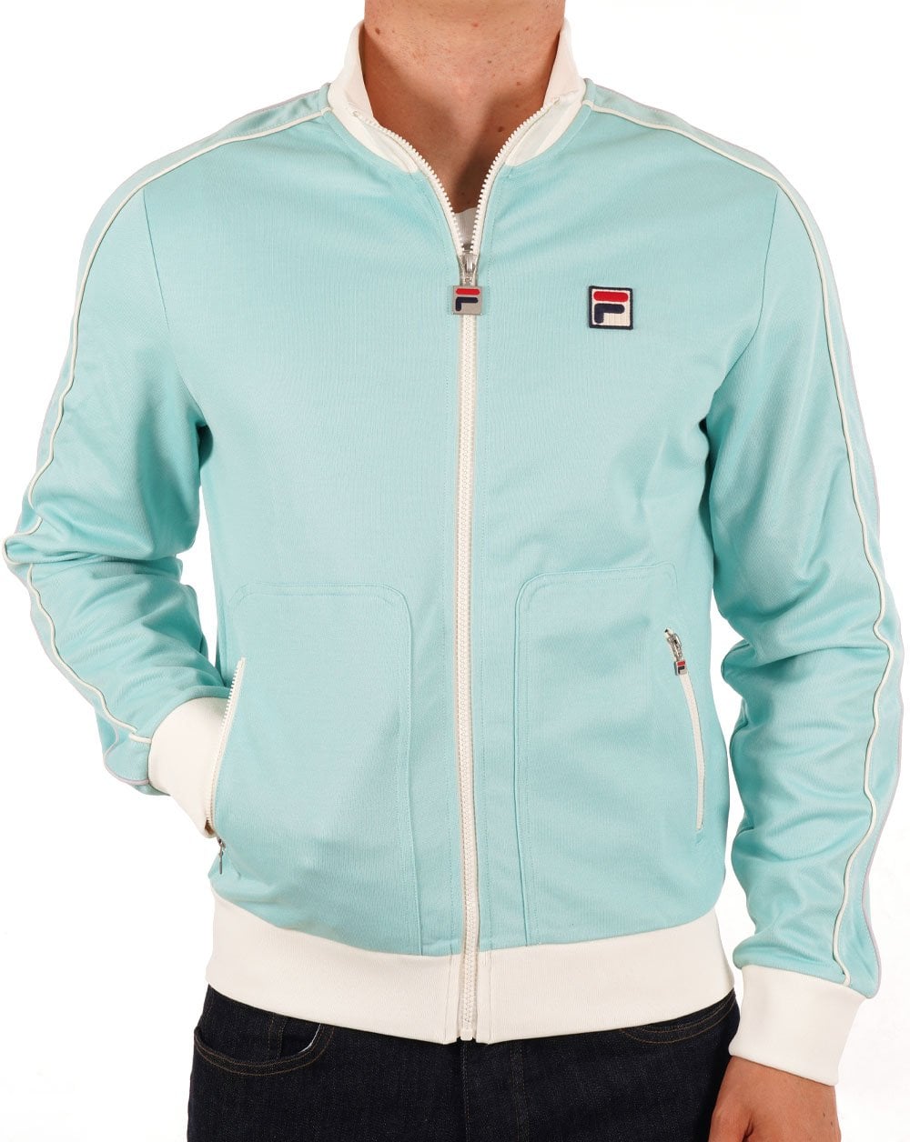 Fila Vintage Fitz Piping Track Top Pastelltürkis