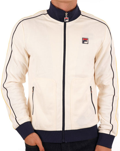 Fila Vintage Fitz Paspelierte Trainingsjacke Gardenia
