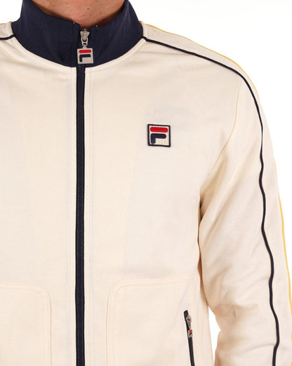 Fila Vintage Fitz Paspelierte Trainingsjacke Gardenia
