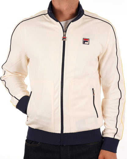 Fila Vintage Fitz Paspelierte Trainingsjacke Gardenia