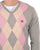 Gabicci Vintage Diamond V Neck Grey Pink