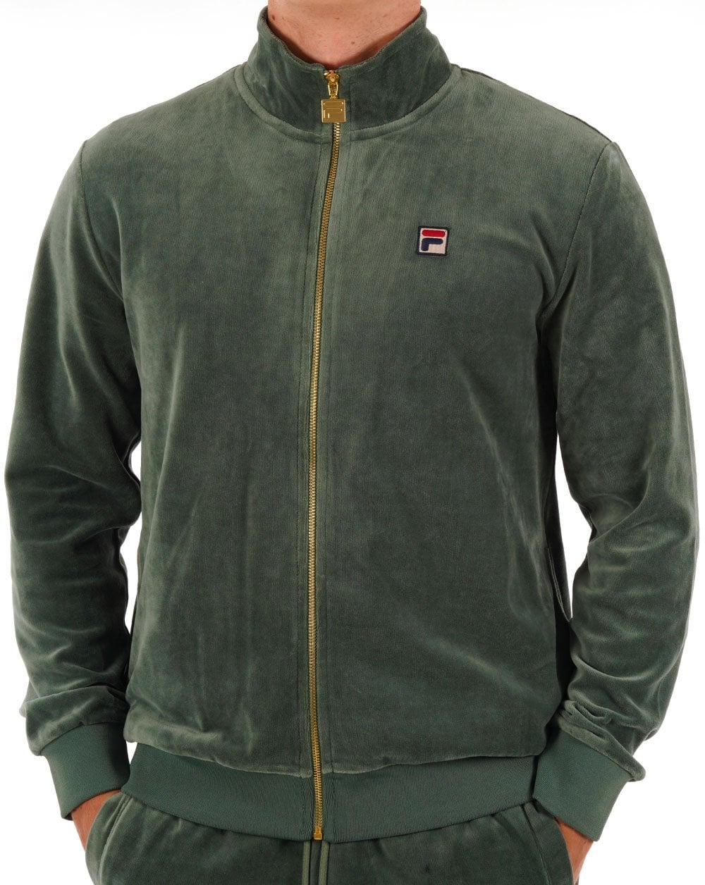 Fila Vintage Premium Velours Trainingsjacke Forest
