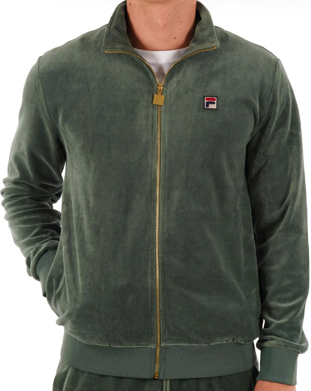 Fila Vintage Premium Velours Trainingsjacke Forest