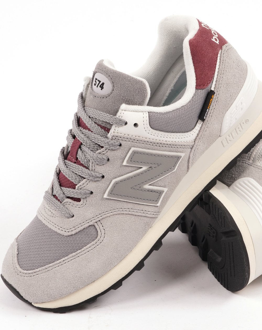 New Balance 574 Trainer Weiß/Grau/Rot