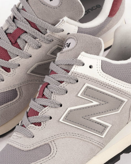 New Balance 574 Trainer Weiß/Grau/Rot