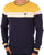 Fila Vintage Alden Crew Knit Navy/Yellow/Cream