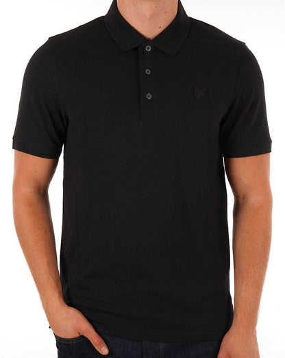 Lyle &amp; Scott – Tonales Poloshirt in Tiefschwarz