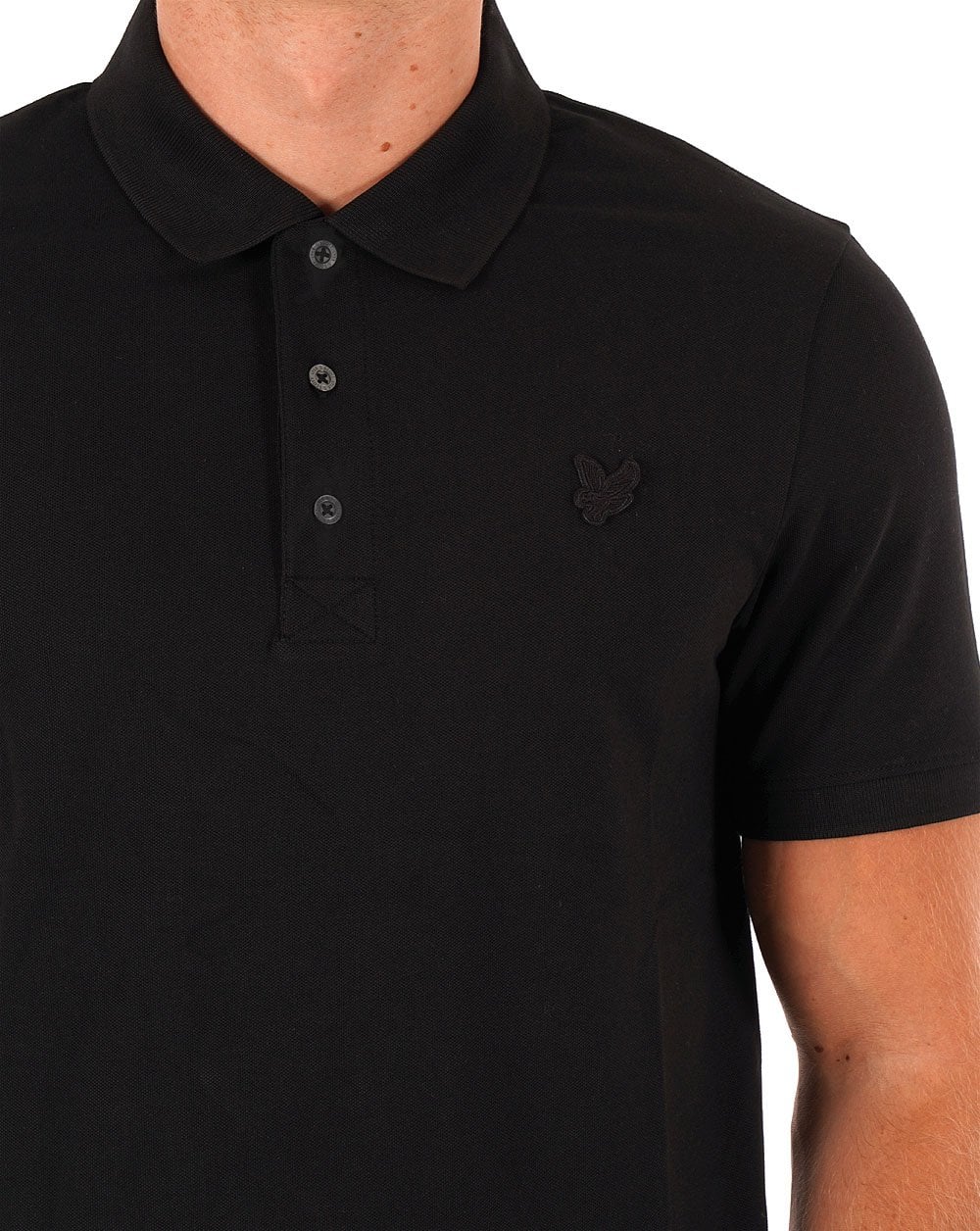 Lyle &amp; Scott – Tonales Poloshirt in Tiefschwarz