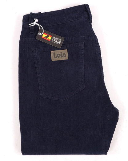 Lois Bootcut Nadelcord Marineblau