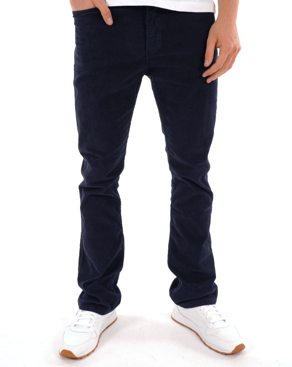 Lois Bootcut Nadelcord Marineblau