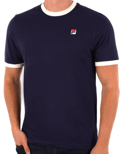 Fila Vintage Ringer T-Shirt Marineblau/Gardenia