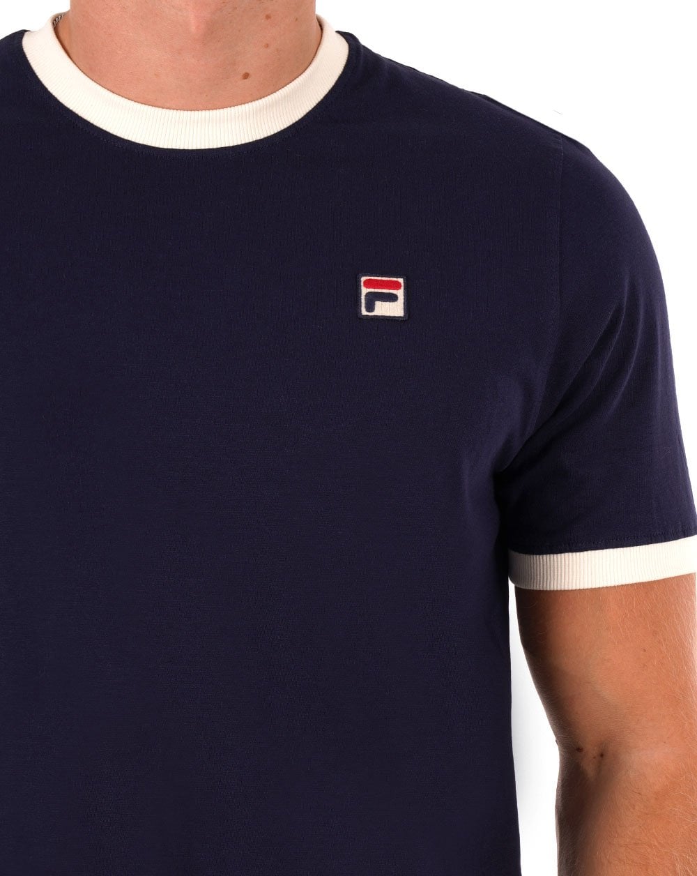 Fila Vintage Ringer T-Shirt Marineblau/Gardenia
