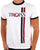 Trojan Twin Stripe Logo T-shirt White