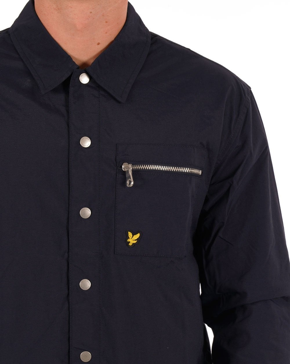 Lyle &amp; Scott Nylon-Overshirt Dunkelmarineblau