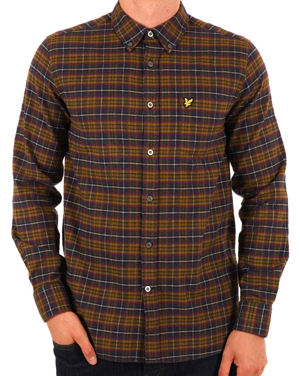 Lyle &amp; Scott – Kariertes Flanellhemd „Glenshee“ in Pflaume