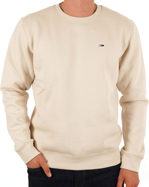 Tommy Jeans Flag Patch Fleece Sweatshirt Ivory