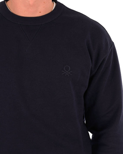 Benetton Emb Logo Sweatshirt Marineblau