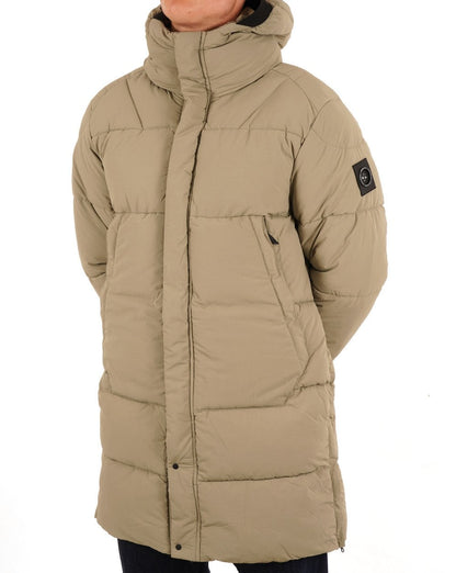 Marshall Artist Langer Bubble Coat, Dunkelsand