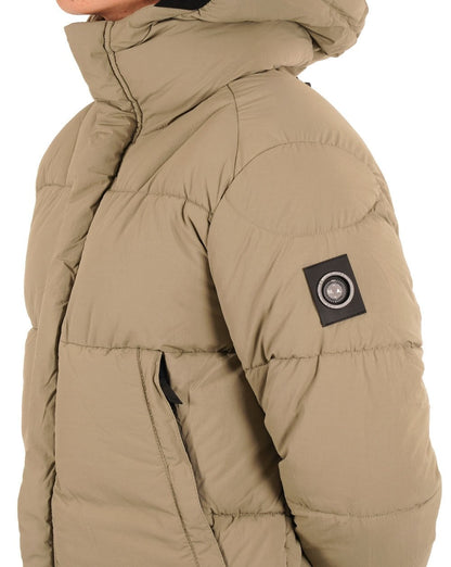 Marshall Artist Langer Bubble Coat, Dunkelsand