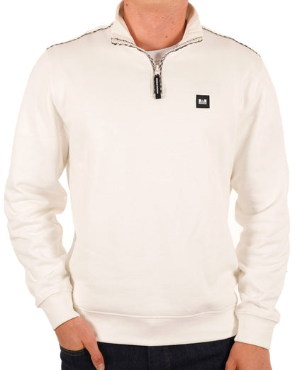 Weekend Offender Matisa Sweatshirt mit Viertelreißverschluss, Winterweiß