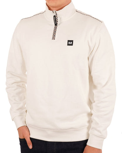 Weekend Offender Matisa Sweatshirt mit Viertelreißverschluss, Winterweiß