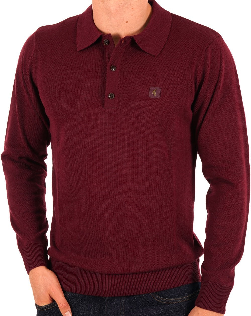 Gabicci Vintage Francesco Strick-Poloshirt Port