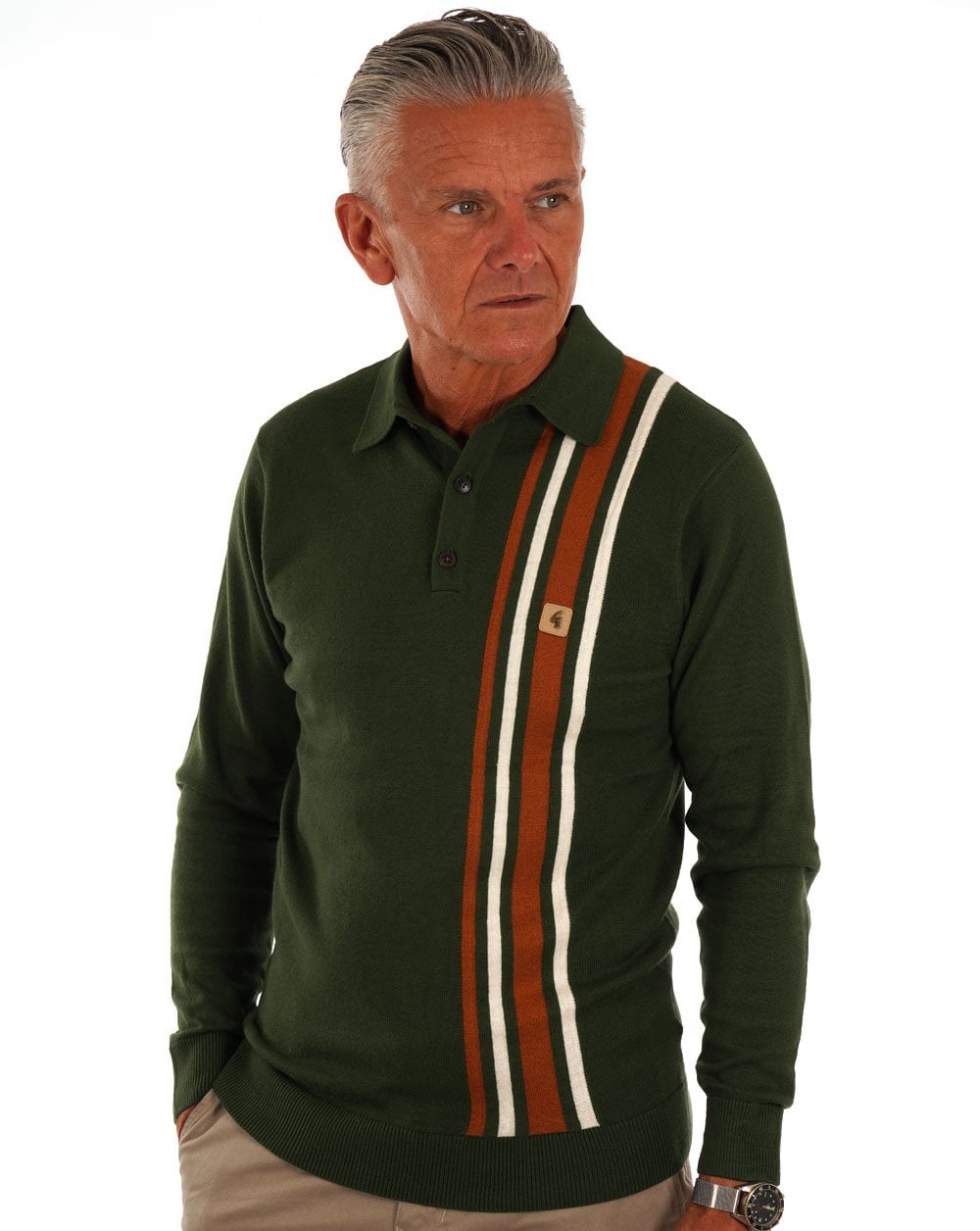 Gabicci Vintage Soda LS Strickpolo Forest