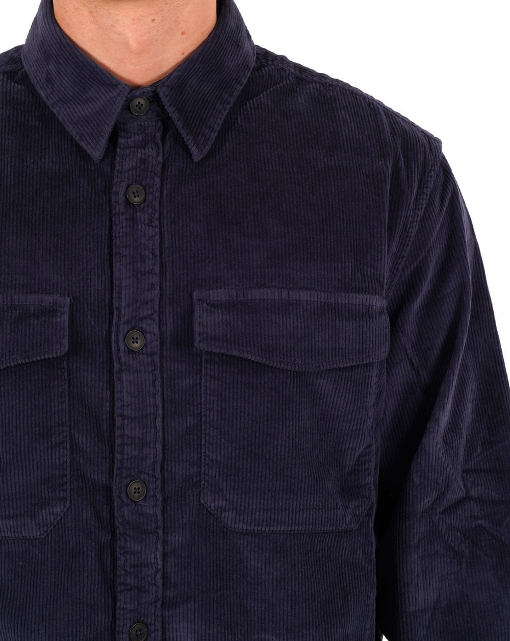 Benetton Cord-Overshirt Marineblau