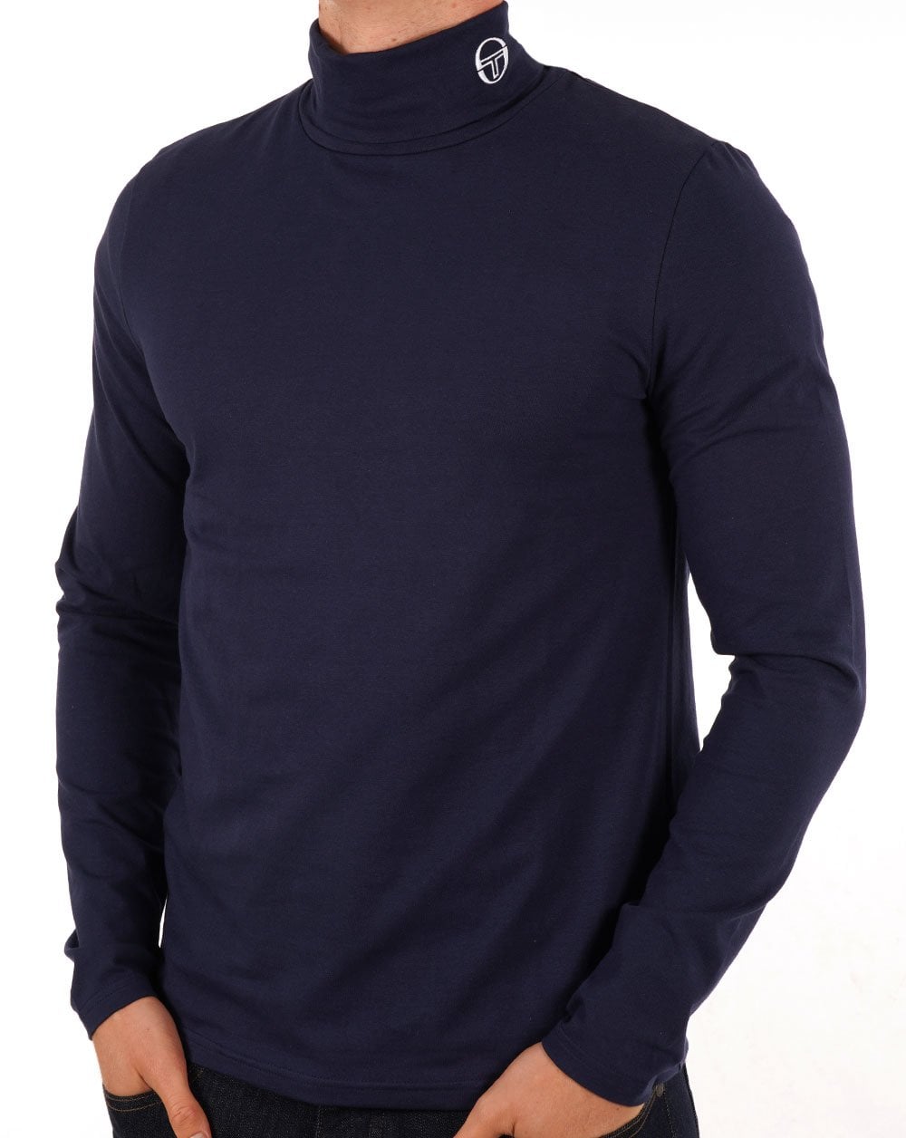 Rollkragenpullover von Sergio Tacchini, Marineblau
