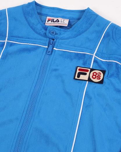 Fila Vintage Terrinda Mk3 Pro Badged Track Top Französisch Blau/Weiß