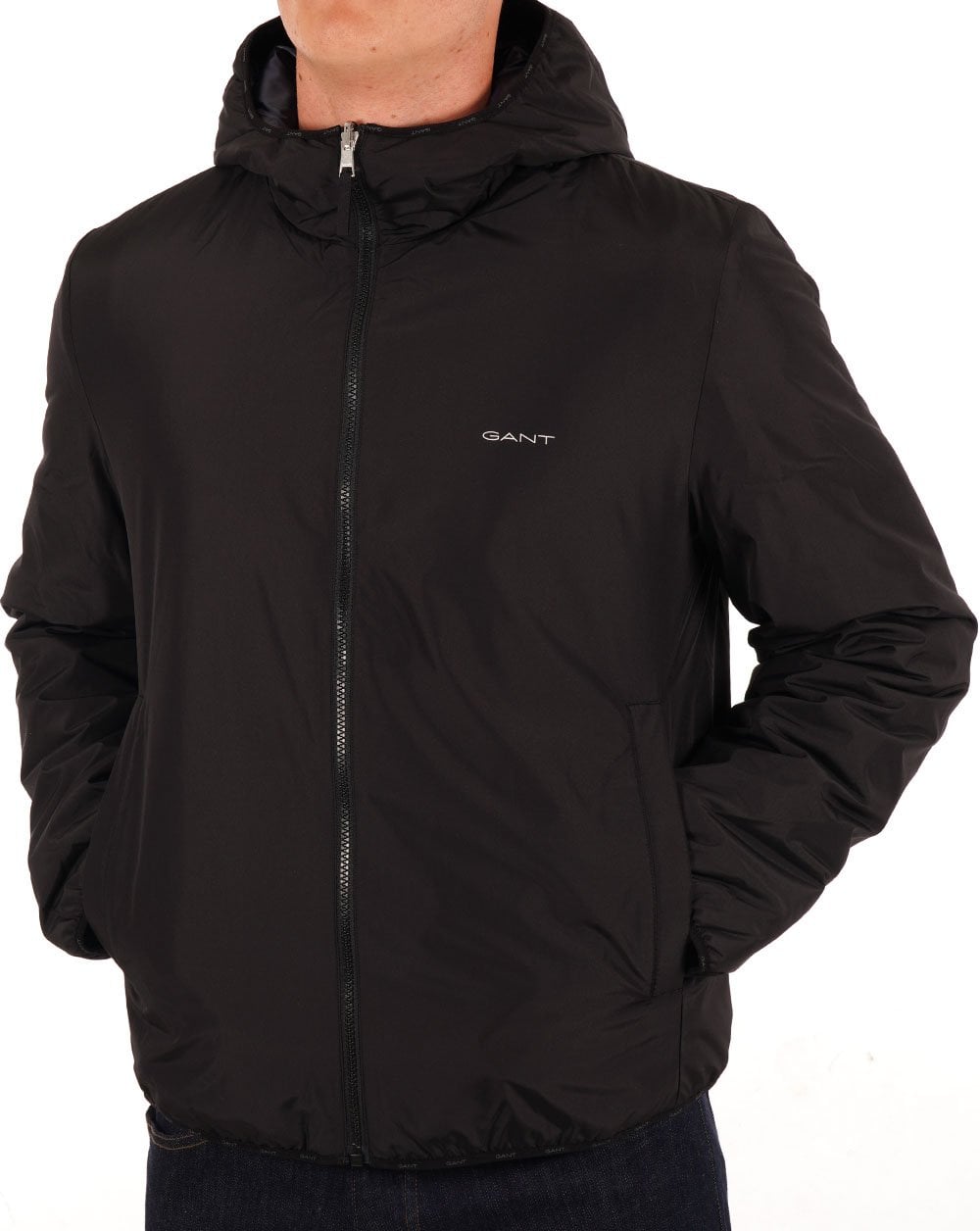 Gant Wendejacke mit Kapuze Schwarz/Blau