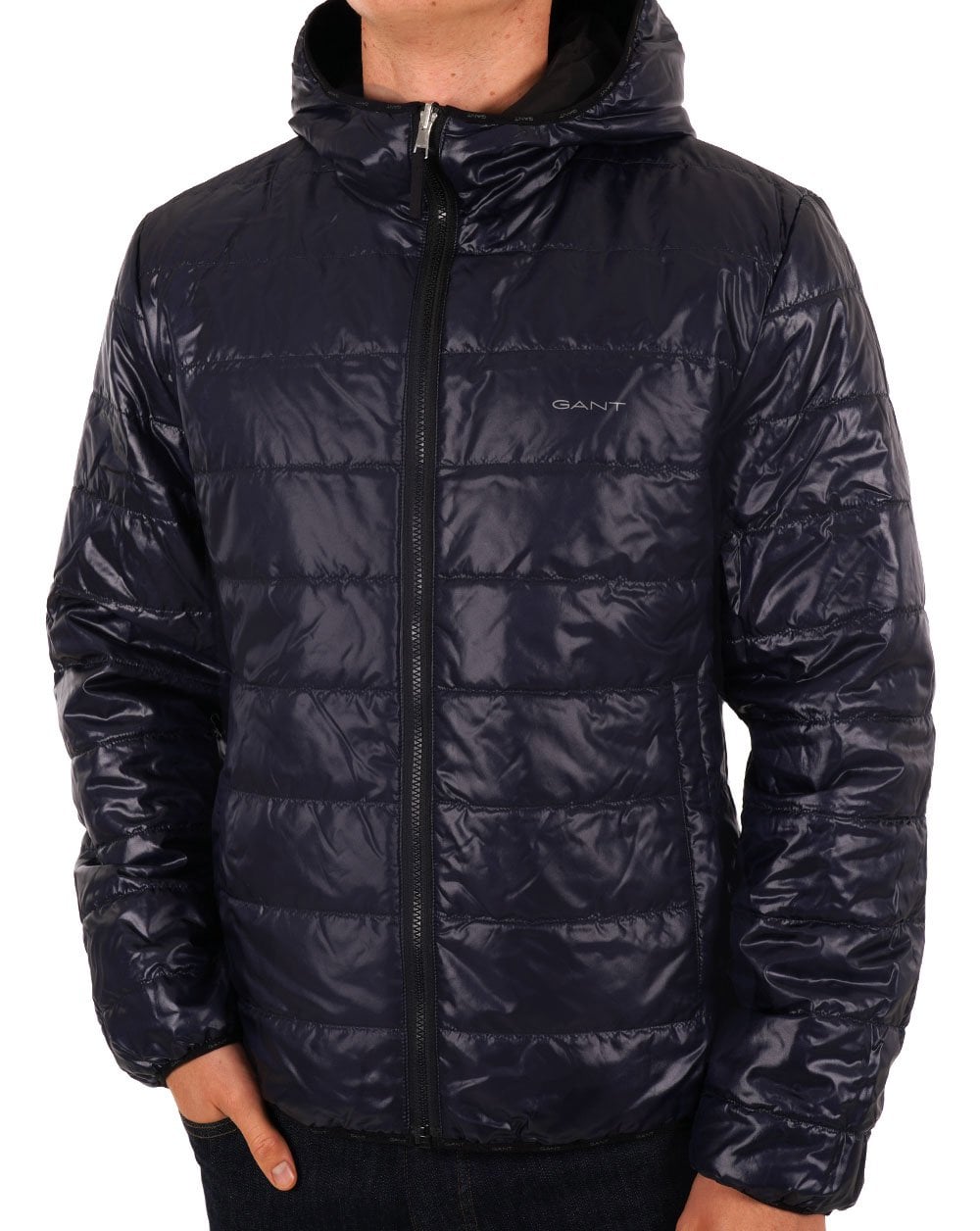 Gant Wendejacke mit Kapuze Schwarz/Blau