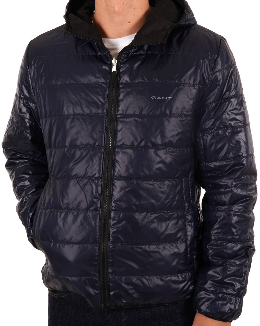 Gant Wendejacke mit Kapuze Schwarz/Blau