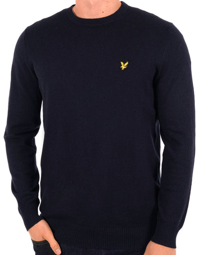 Lyle And Scott – Merinopullover in Dunkelmarineblau