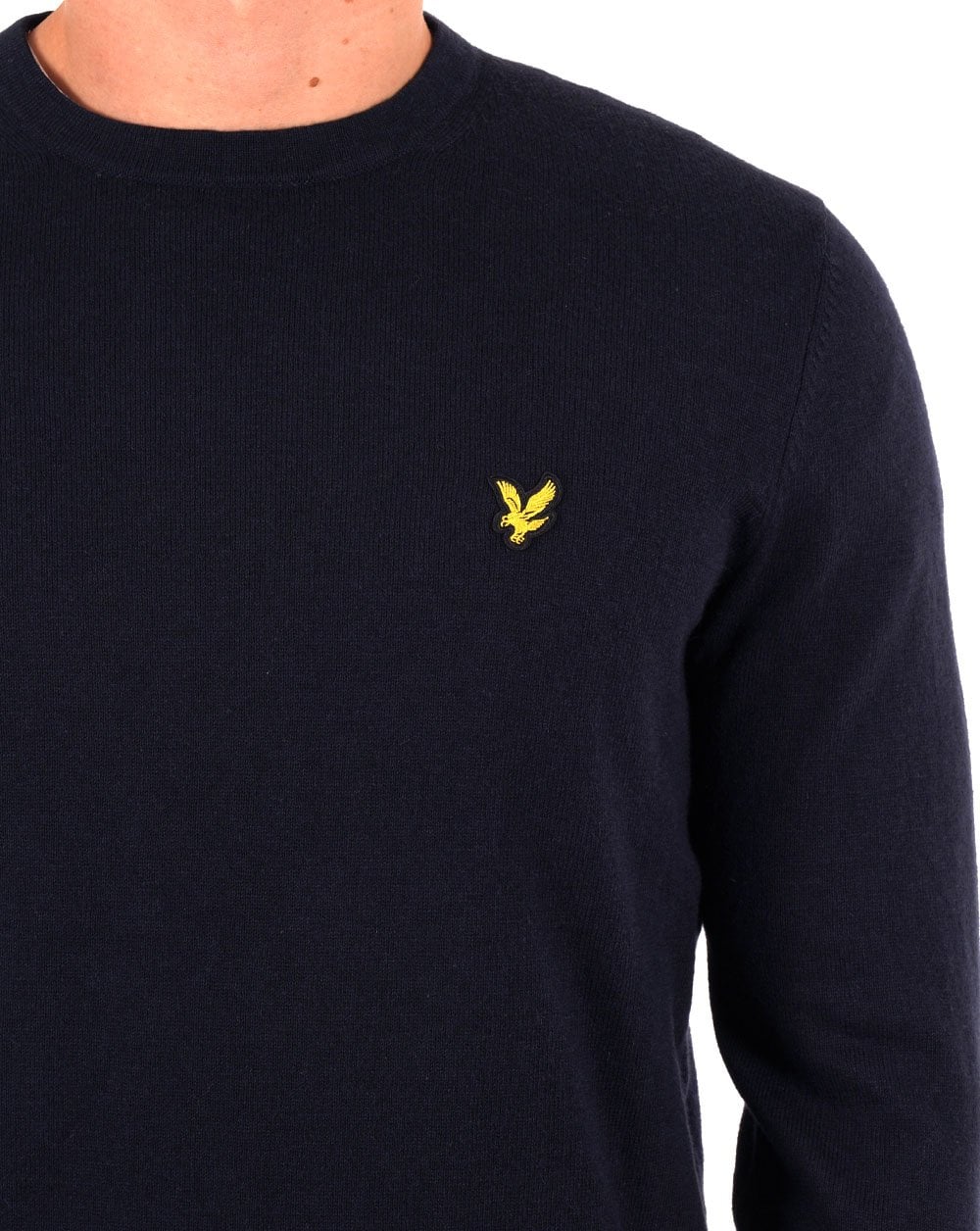 Lyle And Scott – Merinopullover in Dunkelmarineblau