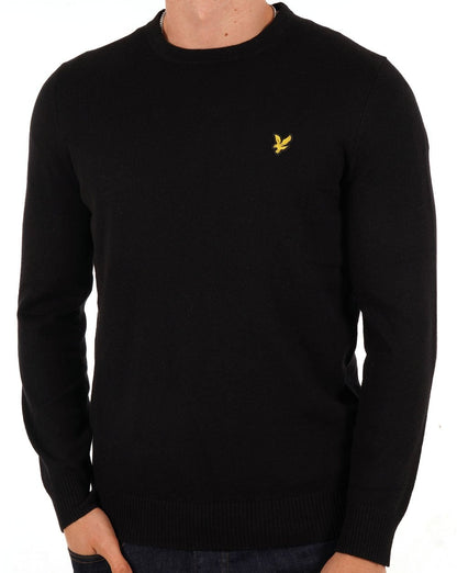 Lyle And Scott – Rundhalspullover aus Merinowolle in Schwarz
