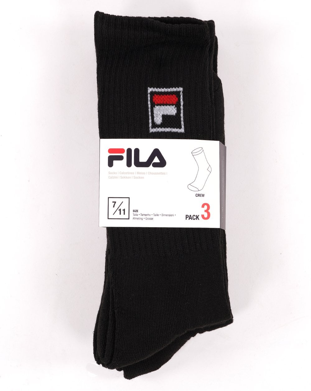 Fila Vintage Goat Dreierpack Socken Schwarz