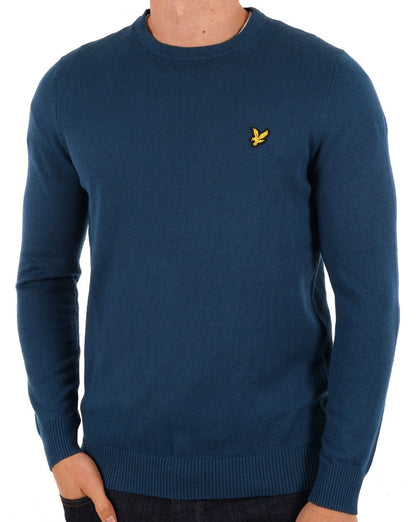 Lyle Scott – Rundhalspullover aus Merinowolle in Apres Navy