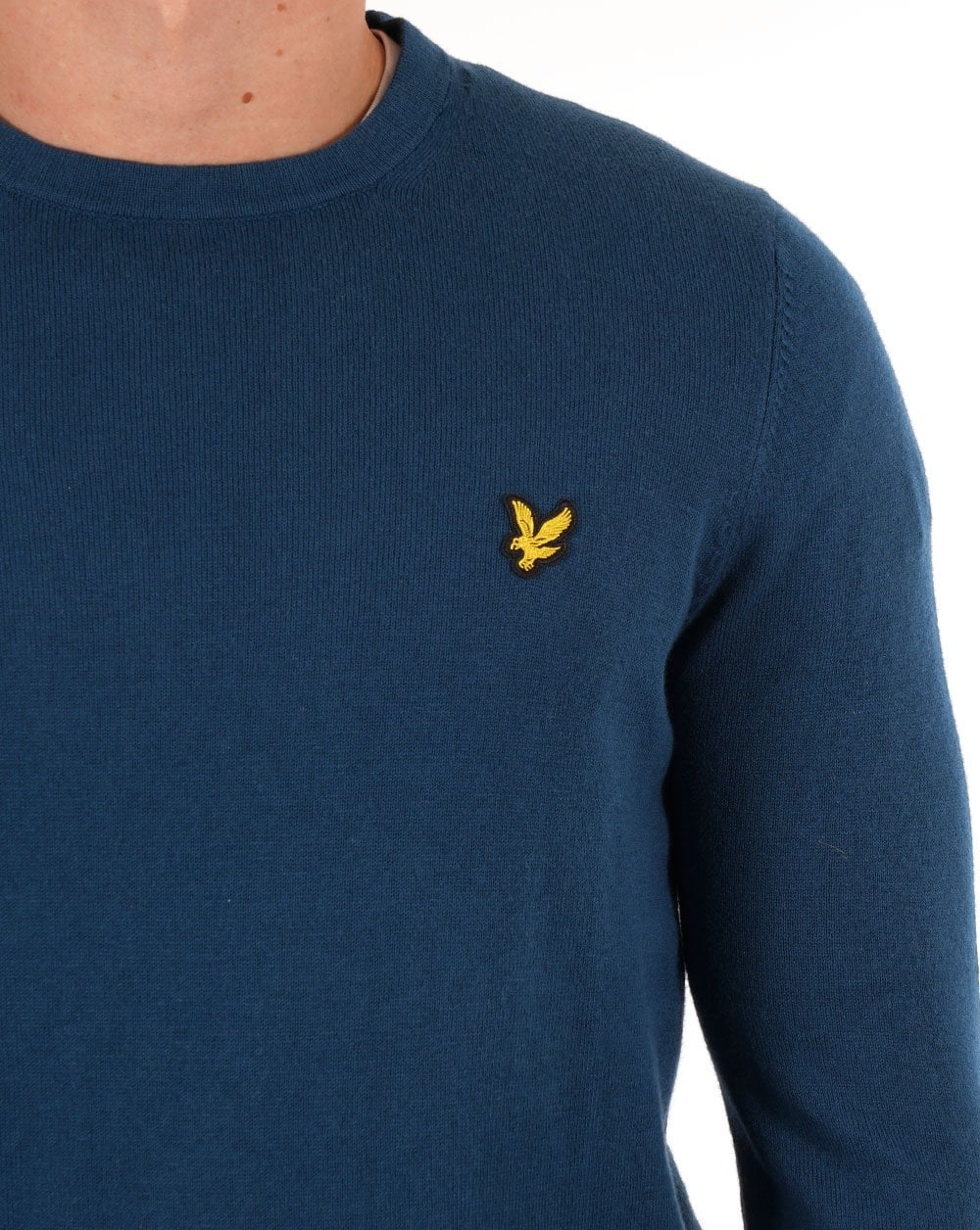 Lyle Scott – Rundhalspullover aus Merinowolle in Apres Navy