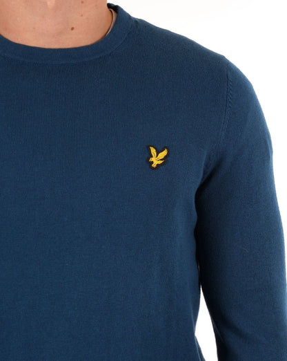Lyle Scott – Rundhalspullover aus Merinowolle in Apres Navy