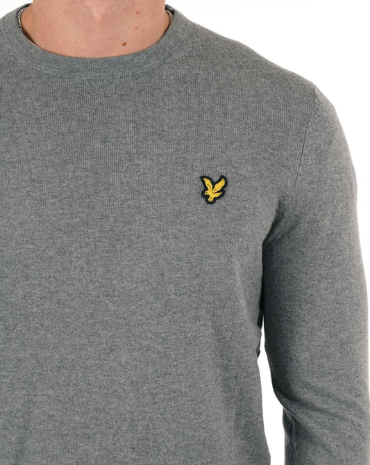 Lyle And Scott Lyle And Scott – Rundhalspullover aus Merinowolle in Mittelgrau meliert