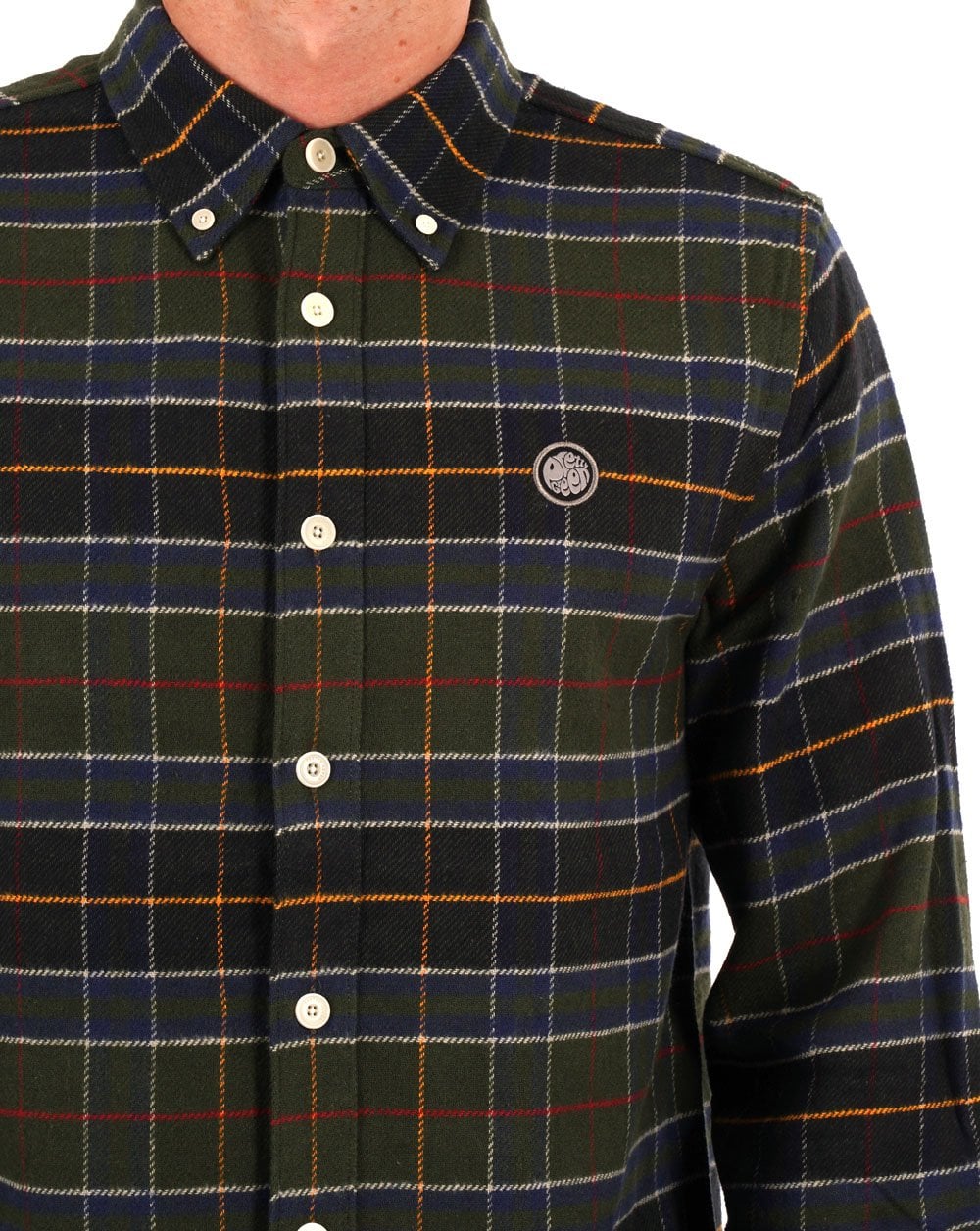 Pretty Green – Thomas – Kariertes Flanellhemd in Grün