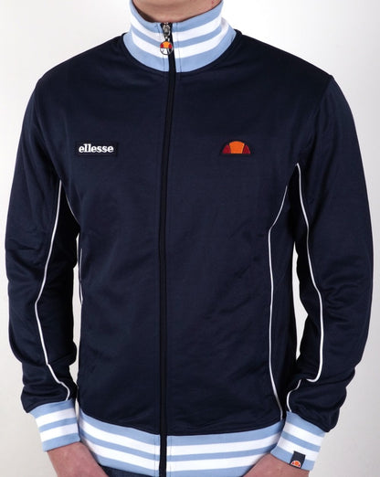 Ellesse – Vilas Milan – Trainingsjacke in Marineblau und Himmelblau