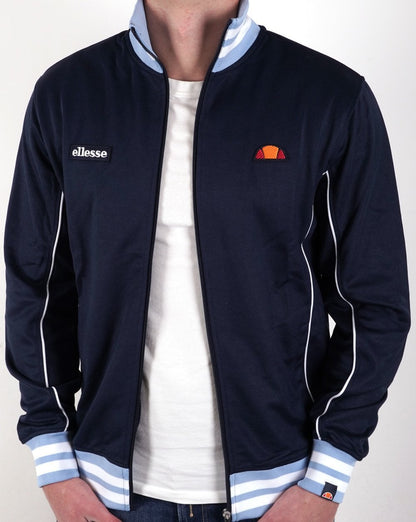 Ellesse – Vilas Milan – Trainingsjacke in Marineblau und Himmelblau